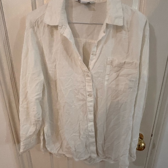 Old Navy Cream Collared Shirt - Picture 1 of 7